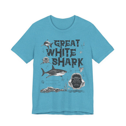 Great White Shark Graphic Tee – Vintage Marine Life Shirt
